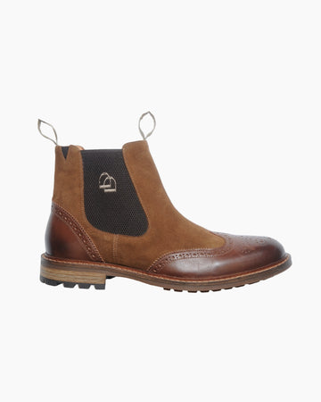? To boot NY Brown/Tan Brogue Chelsea Boots ? To Boot | Shoes | To Boot Ny Browntan Brogue Chelsea Boots  main image 3